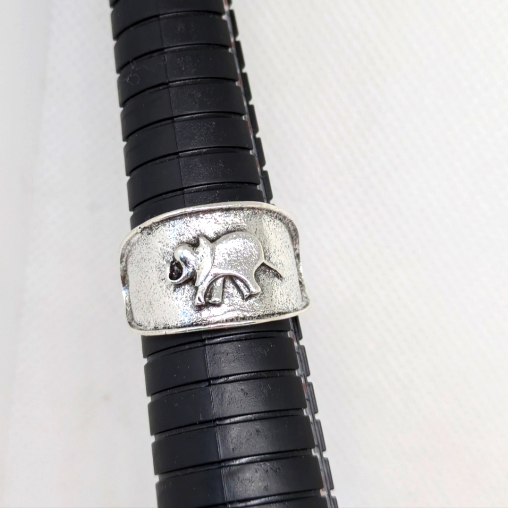 NEW Silver Tone Elephant Ring Size 10 Animals Bohemian Fashion Jewellery Boho